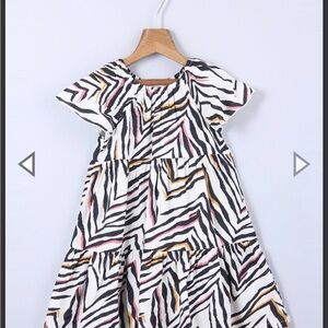 Stylish Zebra Print Kids Dress